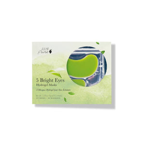Pack of 5 Bright Eyes Hydrogel Masks by 100% Pure on a white background