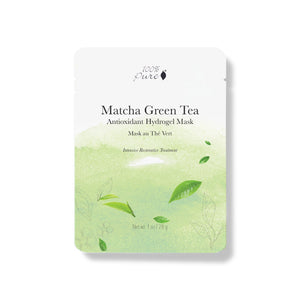 Matcha Green Tea Antioxidant Hydrogel Mask packaging on a white background