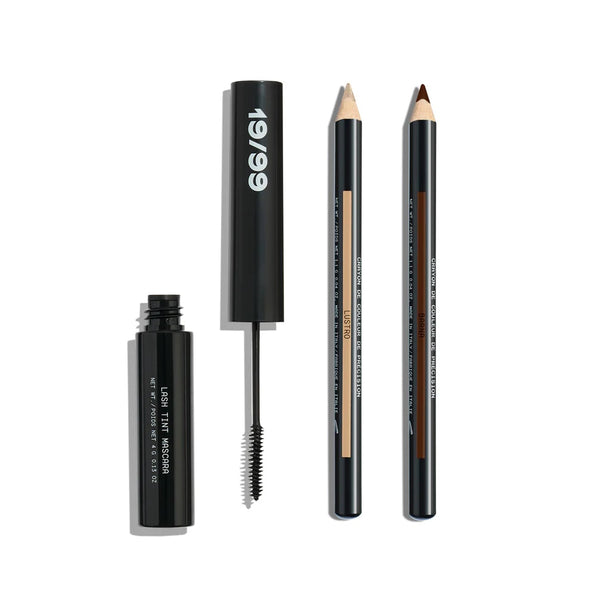  19/99 BEAUTY Day to Night Trio – mascara and two precision pencils for versatile eye looks.