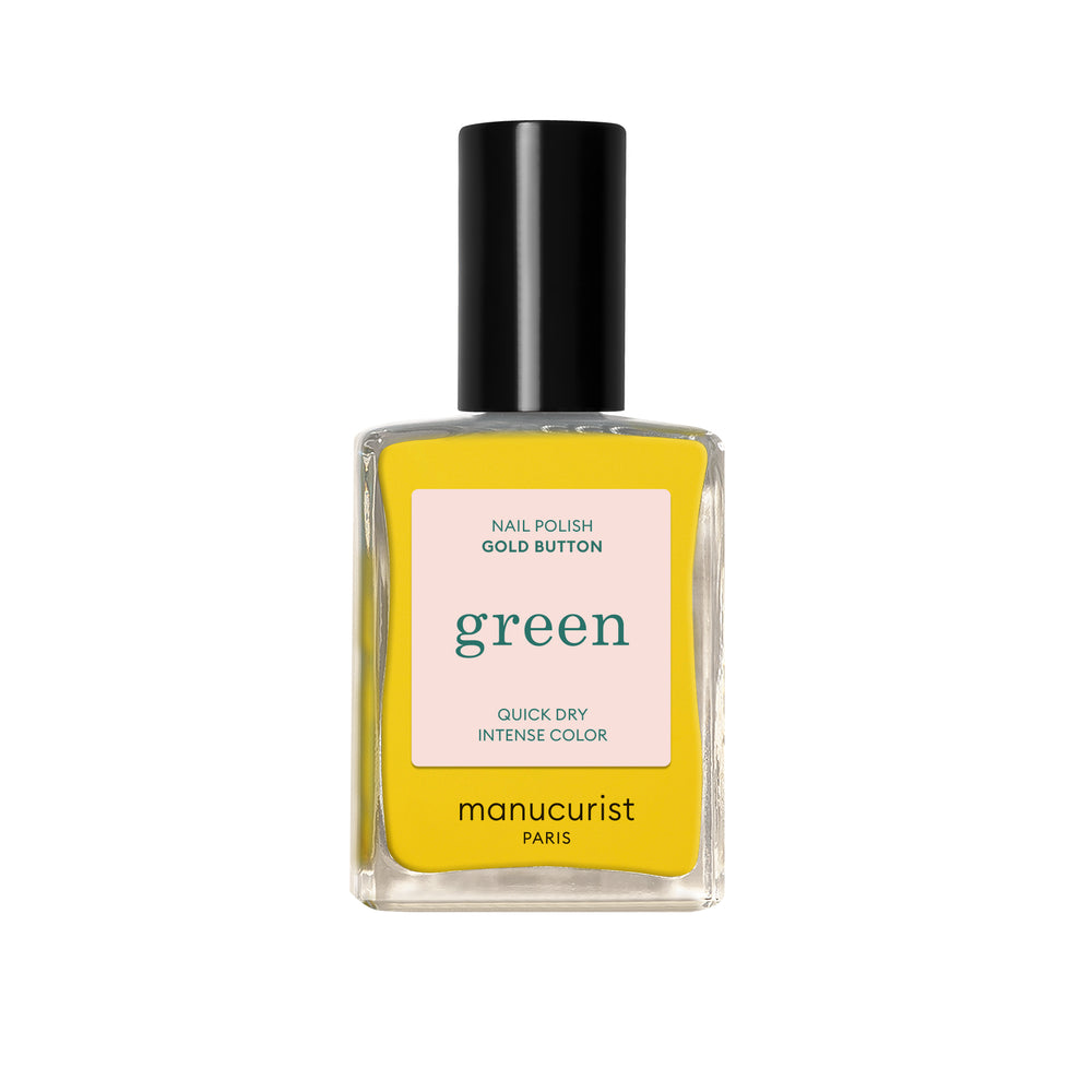 MANUCURIST Green Nail Polish Gold Button