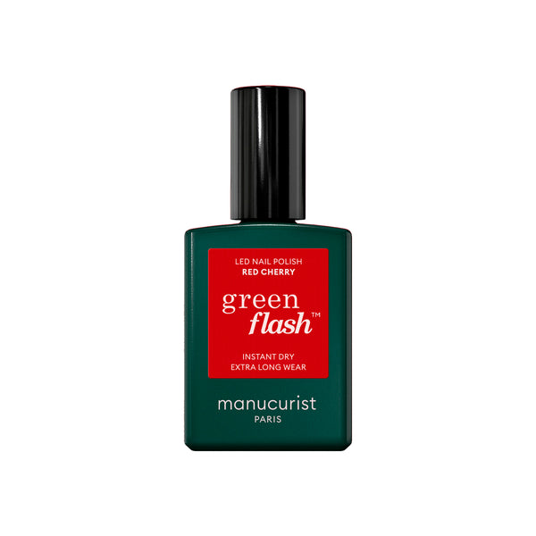 MANUCURIST Green Flash LED Nail Polish Red Cherry