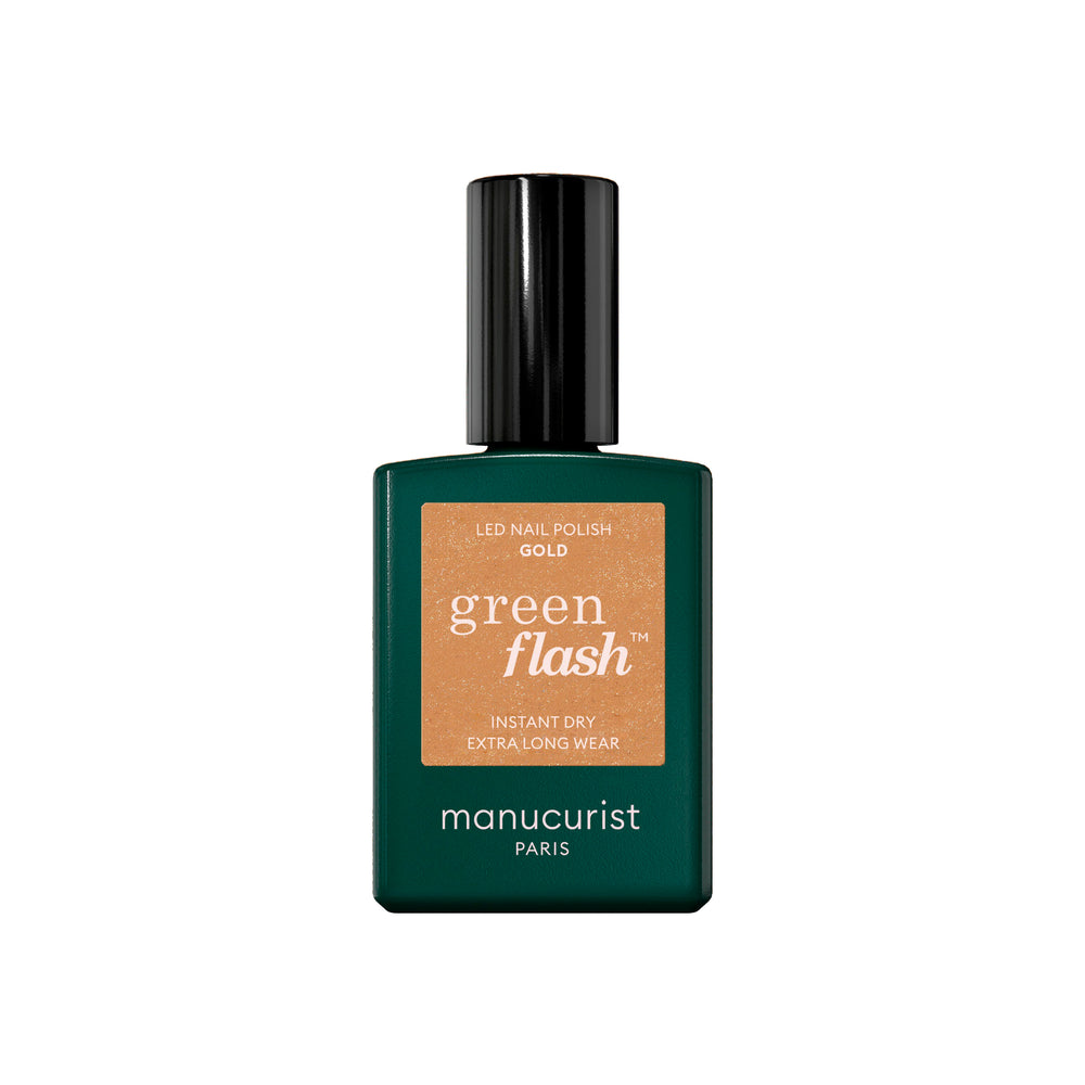MANUCURIST Green Flash LED Nail Polish Gold