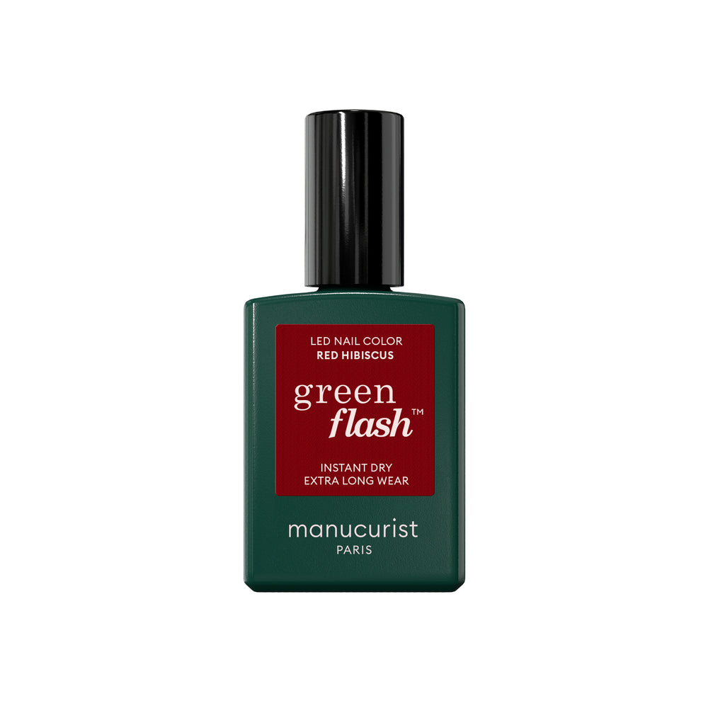 MANUCURIST Green Flash LED Nail Polish Red Hibiscus