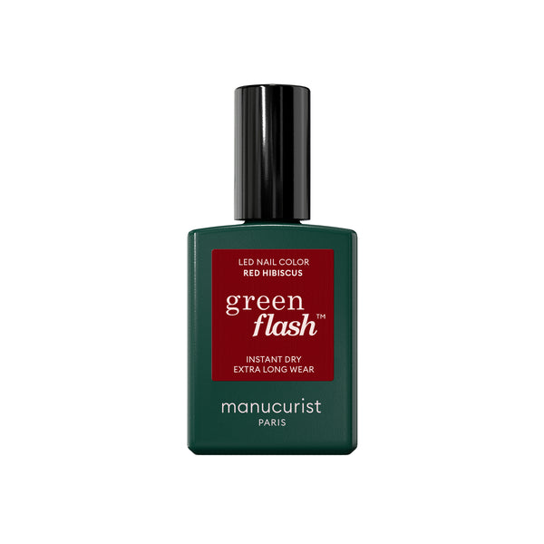 MANUCURIST Green Flash LED Nail Polish Red Hibiscus