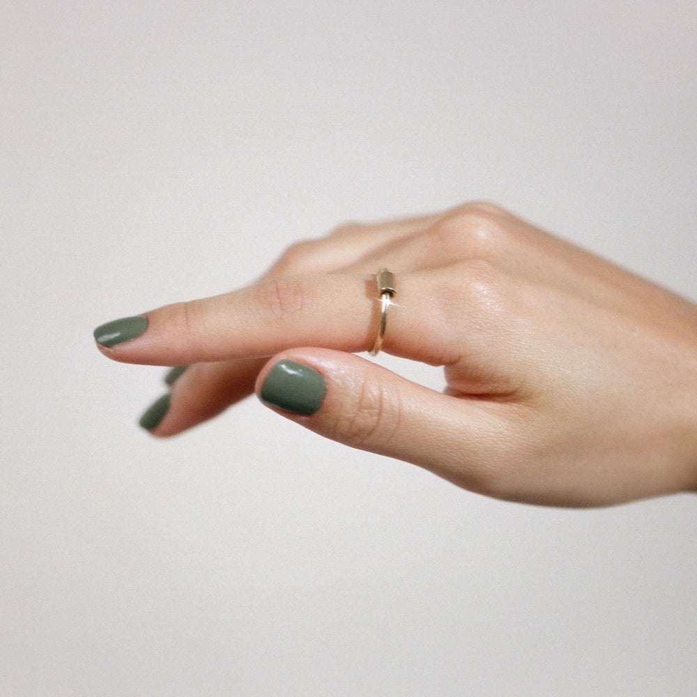 J. HANNAH Artichoke Nail Polish in a hearty green color, on white background