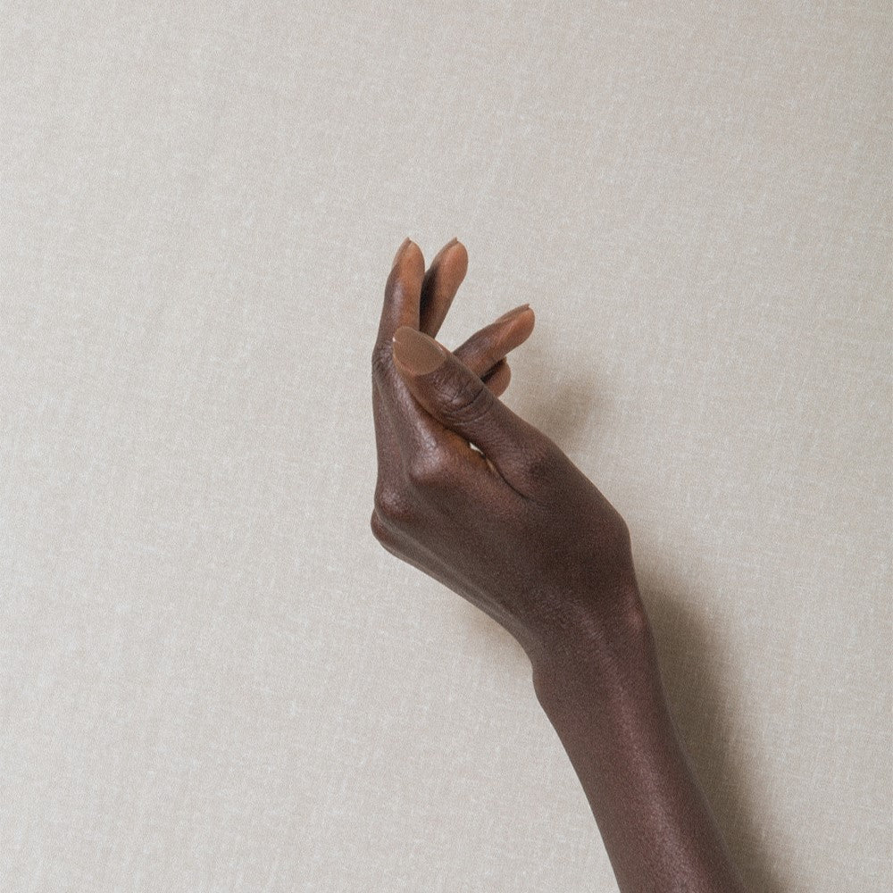 J. HANNAH Hepworth Nail Polish is a light brown color on white background