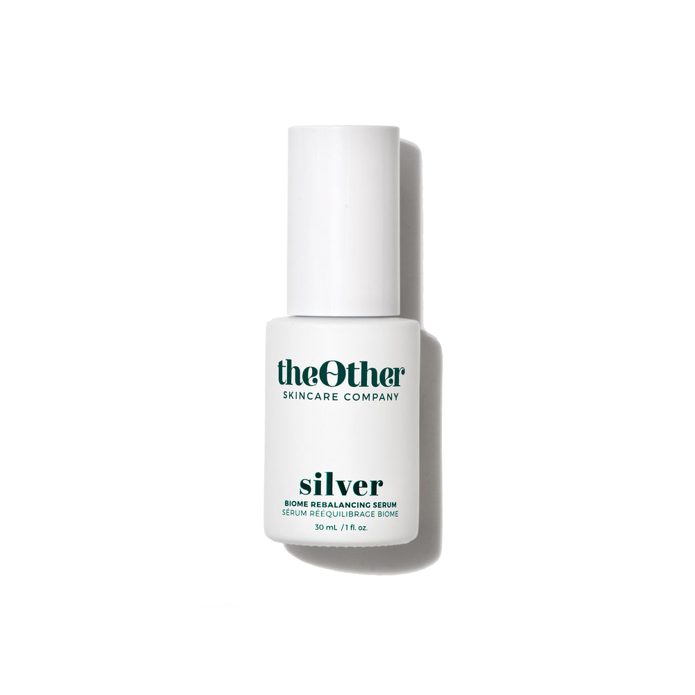 Silver Biome Re-Balancing Serum by The Other Skincare, featuring MicroSilver BG™ and Bamboo Bio Water for balanced, hydrated skin.