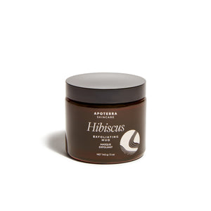 Apoterra Hibiscus Exfoliating Mud jar on white background