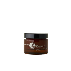 APOTERRA Vitamin C Regenerative Balm jar with rich balm formula designed to nourish, brighten, and restore the skin barrier for a healthy, glowing complexion.