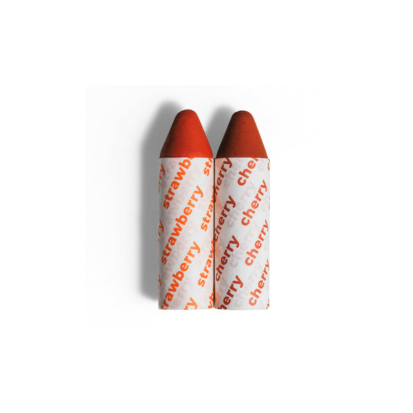 AXIOLOGY Balmie Duo Set in Strawberry and Cherry, matte multi-use crayons for eyes, lips, and cheeks, eco-friendly and vegan.