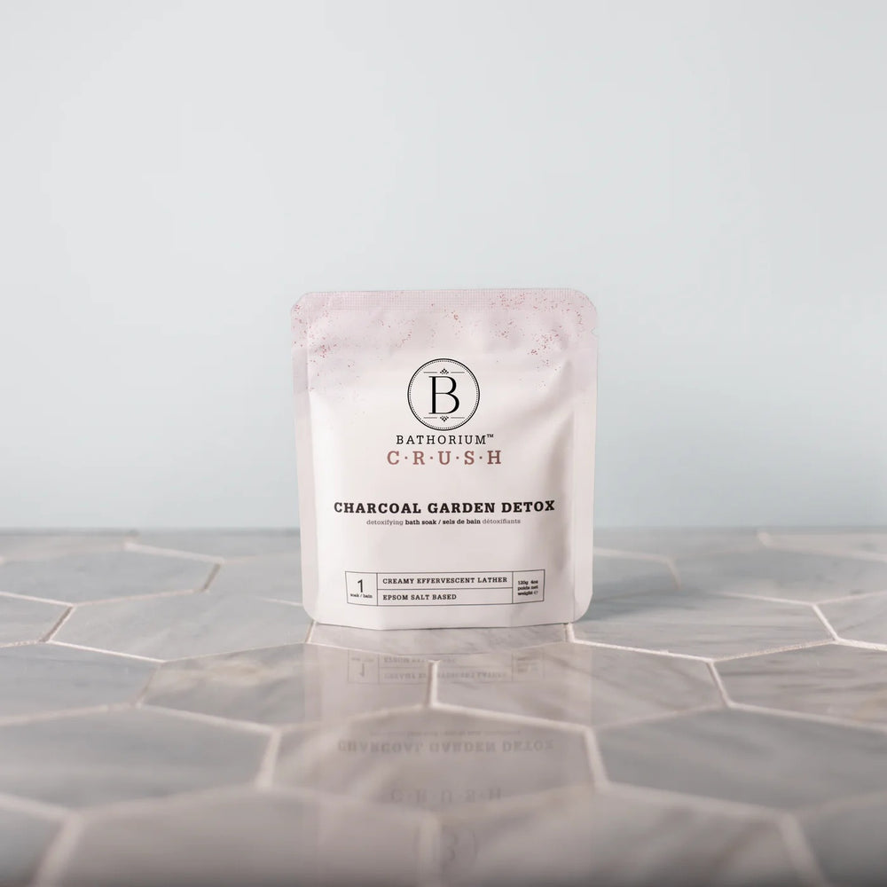Bathorium Charcoal Garden Detox Crush with bamboo charcoal, basil, and coconut milk. ALWAYS SHOW