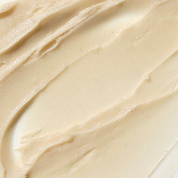Close-up of smooth, beige cream deodorant texture. BLACK CHICKEN REMEDIES Axilla™ Natural Deodorant Paste Barrier Booster Signature