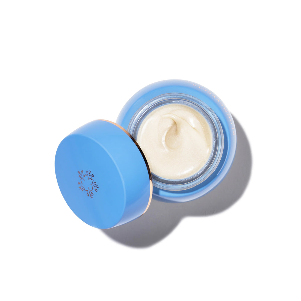 Bloomeffects Tulip Dew Cream Illuminating Gel Moisturizer in a 50ml jar, lightweight gel texture with botanical oils and radiant finish, on white background