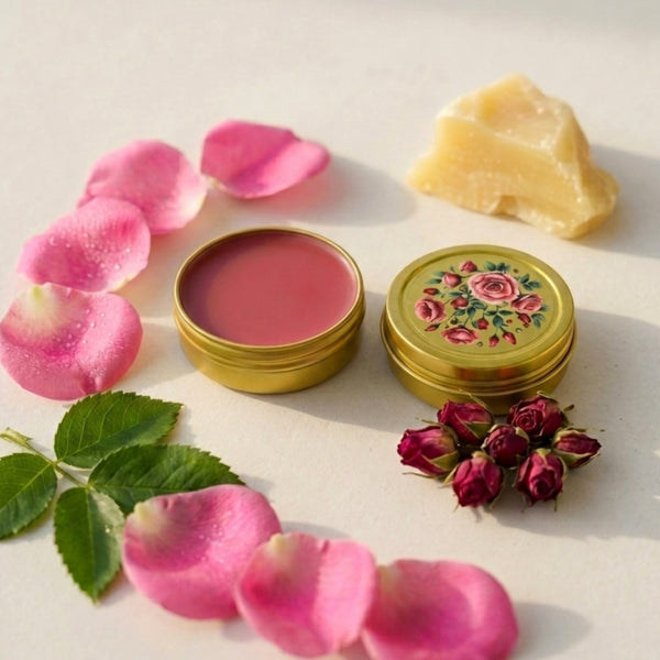 BLOOMING WILD BOTANICALS 100 Roses True Rose Balm in Gold Tin