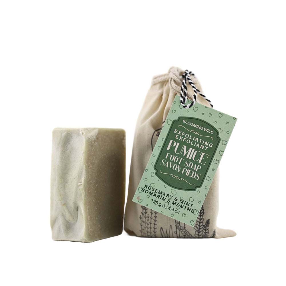 BLOOMING WILD BOTANICALS Exfoliating Pumice Foot Soap for smooth feet