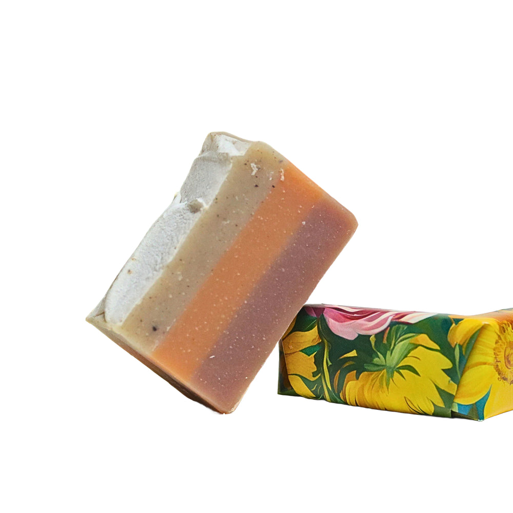 Blooming Wild Meadow Soap bar with ylang ylang and grapefruit.