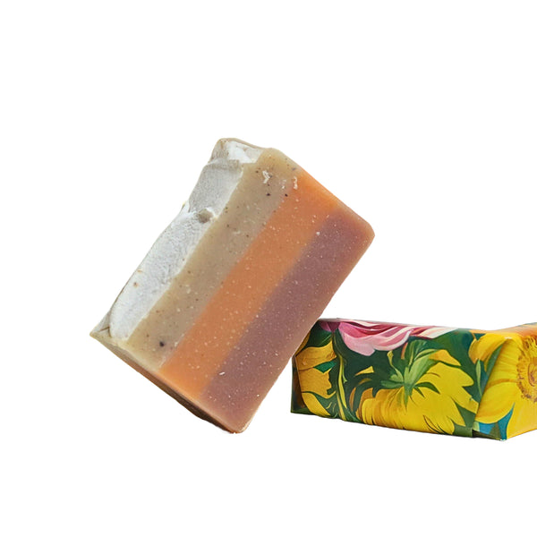 Blooming Wild Meadow Soap bar with ylang ylang and grapefruit.