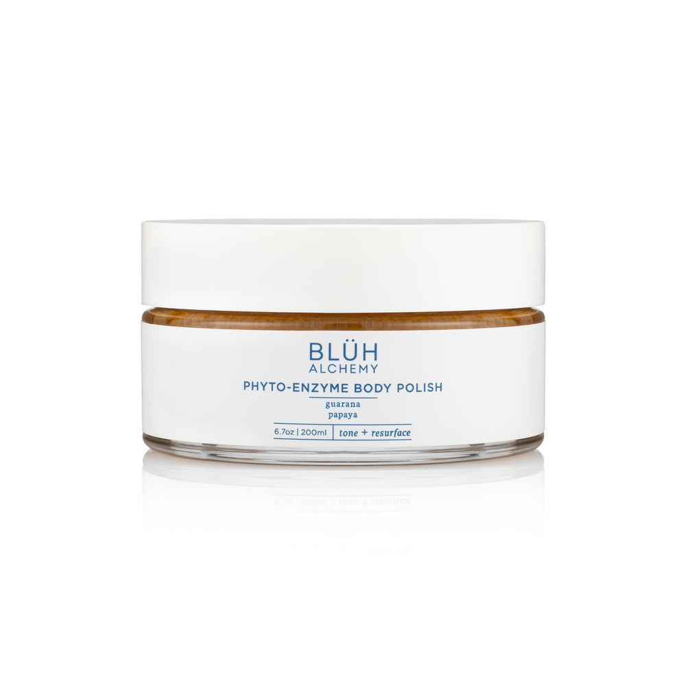 BLUH ALCHEMY Phyto-Enzyme Body Polish in 200 ml jar on white background