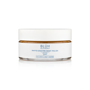 BLUH ALCHEMY Phyto-Enzyme Body Polish in 200 ml jar on white background