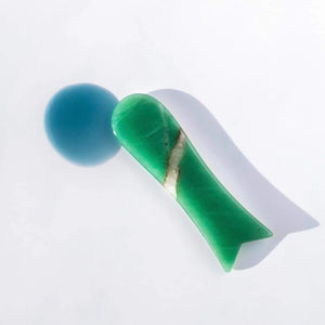 By Achilles Aventurine Gua Sha, a handcrafted natural stone tool for face contouring and soothing skincare rituals.