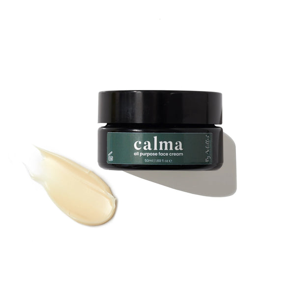By Achilles Calma Face Cream - Lightweight, non-clogging moisturizer for sensitive skin, infused with immortelle hydrosol, shea butter, and jojoba oil for lasting hydration.