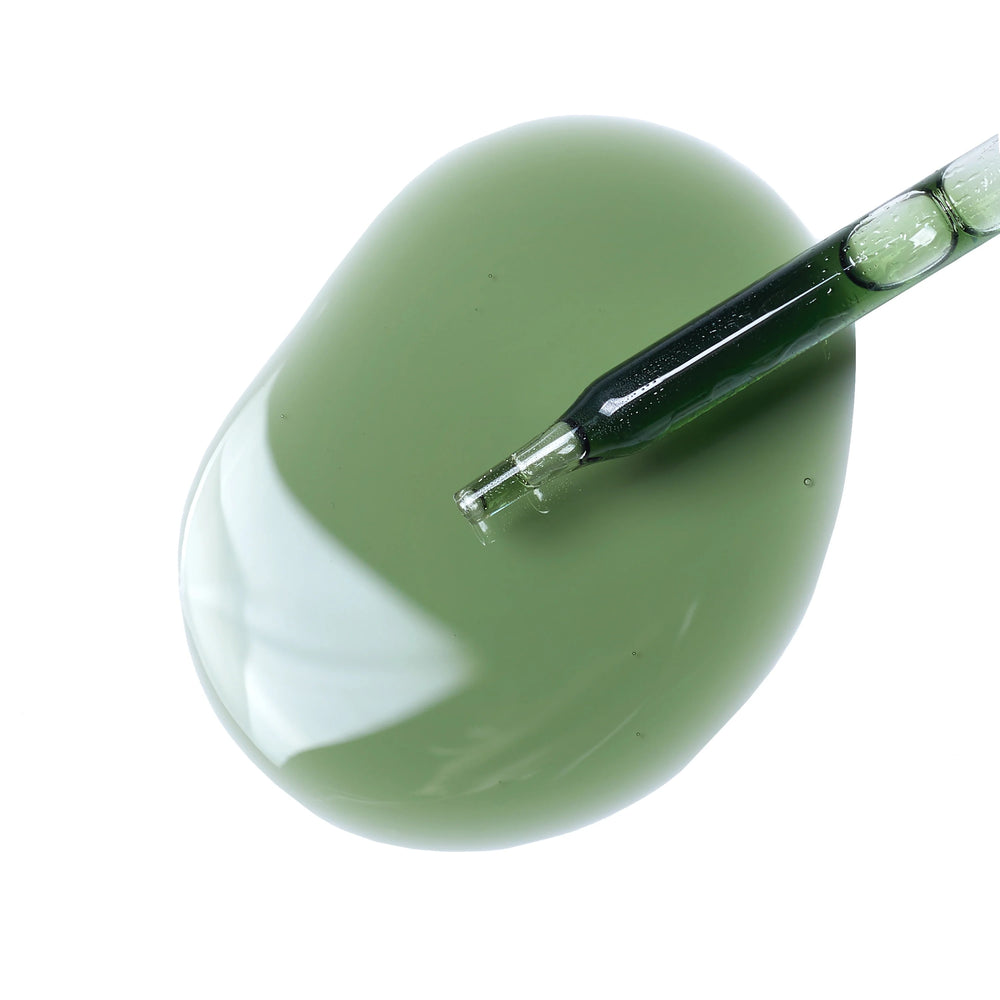 By Achilles Green Molecules Scalp & Hair Elixir bottle with ingredients, featuring a lightweight formula designed to hydrate and nourish the scalp for healthy-looking hair.