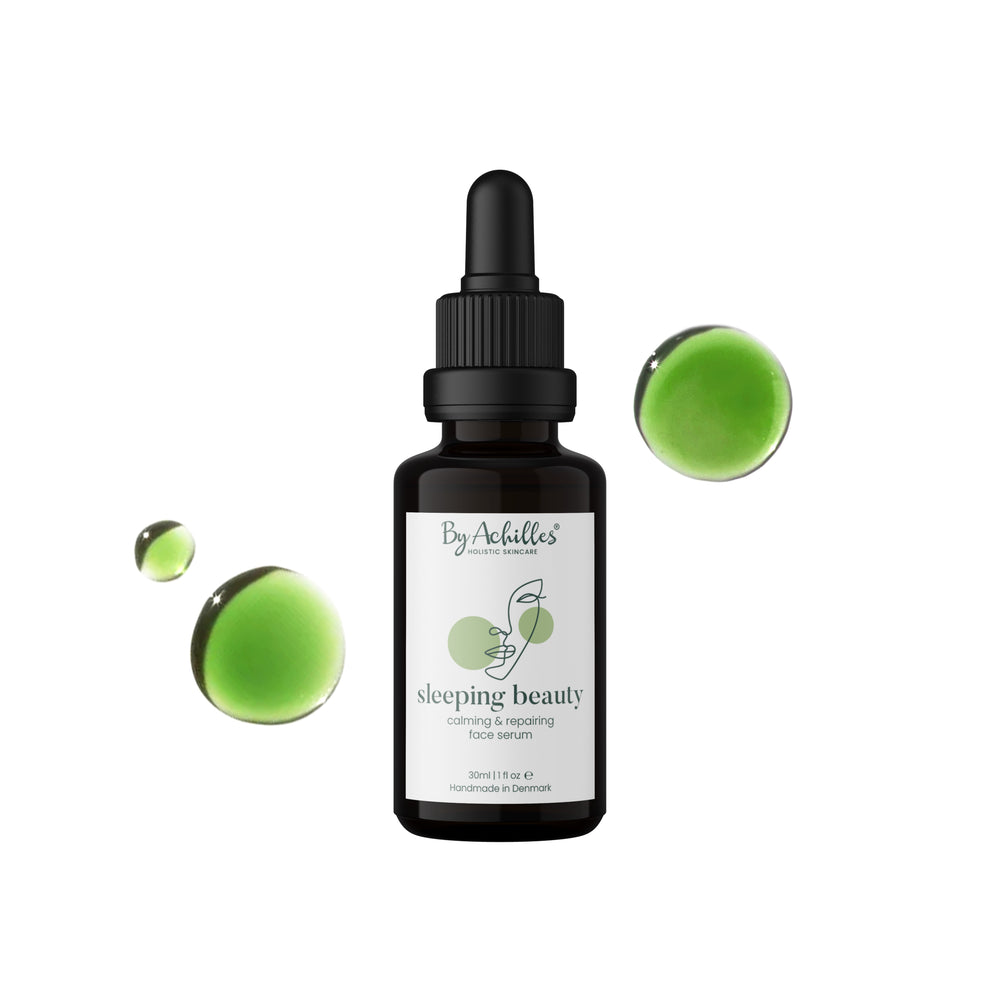 By Achilles Sleeping Beauty Facial Serum – luxurious botanical and algae blend that nourishes and hydrates skin overnight.