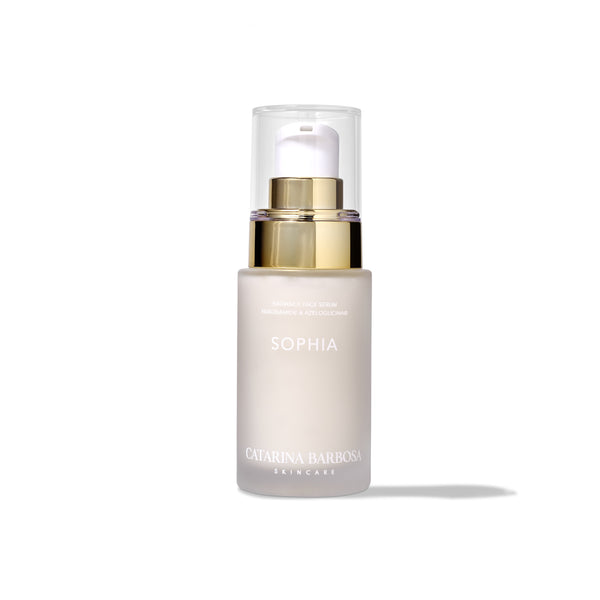 Bottle of CATARINA BARBOSA SOPHIA Radiance Face Serum on a white background