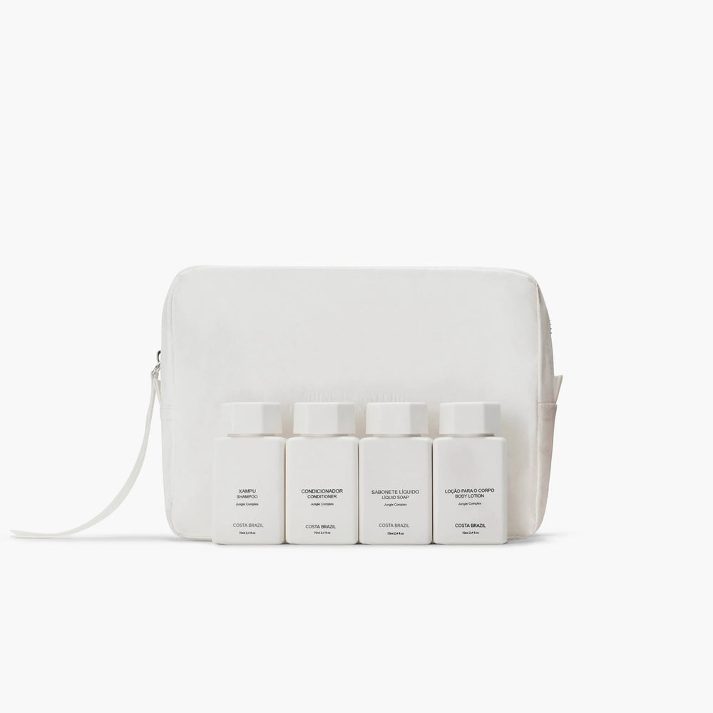 Costa Brazil hotel collection spa-to-go kit on a white background