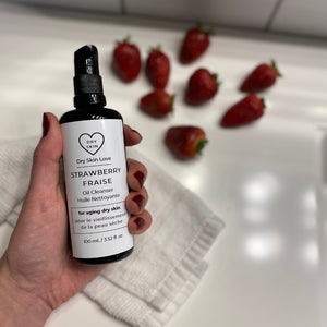 DRY SKIN LOVE Strawberry Oil Cleanser for Dry Aging Skin