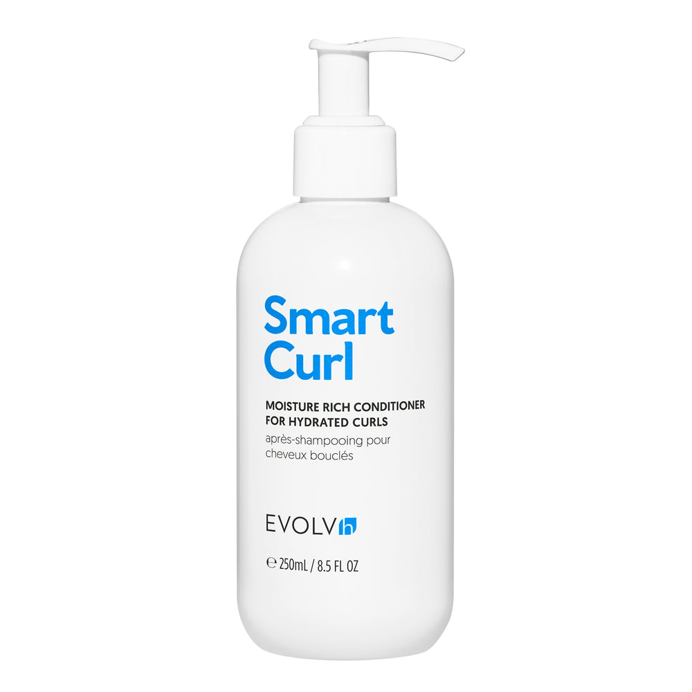 EVOLVh SmartCurl Gentle Conditioner for curly and coarse hair in white bottle. full size