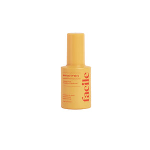 FACILE Brighten Targeted Pigment Serum with Tranexamic Acid for dark spots and discoloration in an airtight pump bottle.