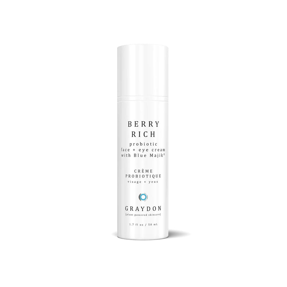 Graydon Skincare Berry Rich Face + Eye Cream – a hydrating, probiotic-rich cream for soft, radiant skin.