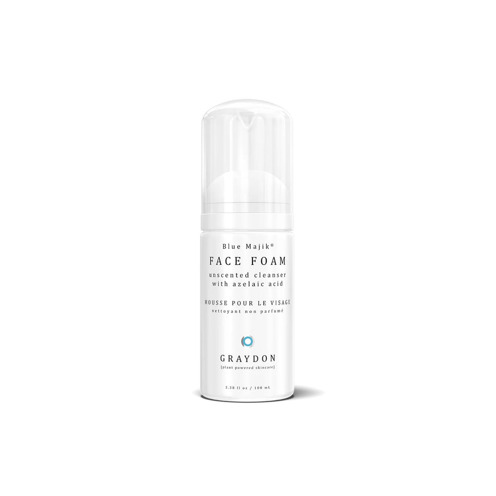 Graydon Skincare Face Foam - fragrance-free foaming cleanser with azelaic acid, bamboo extract, and natural BHA for combination skin.