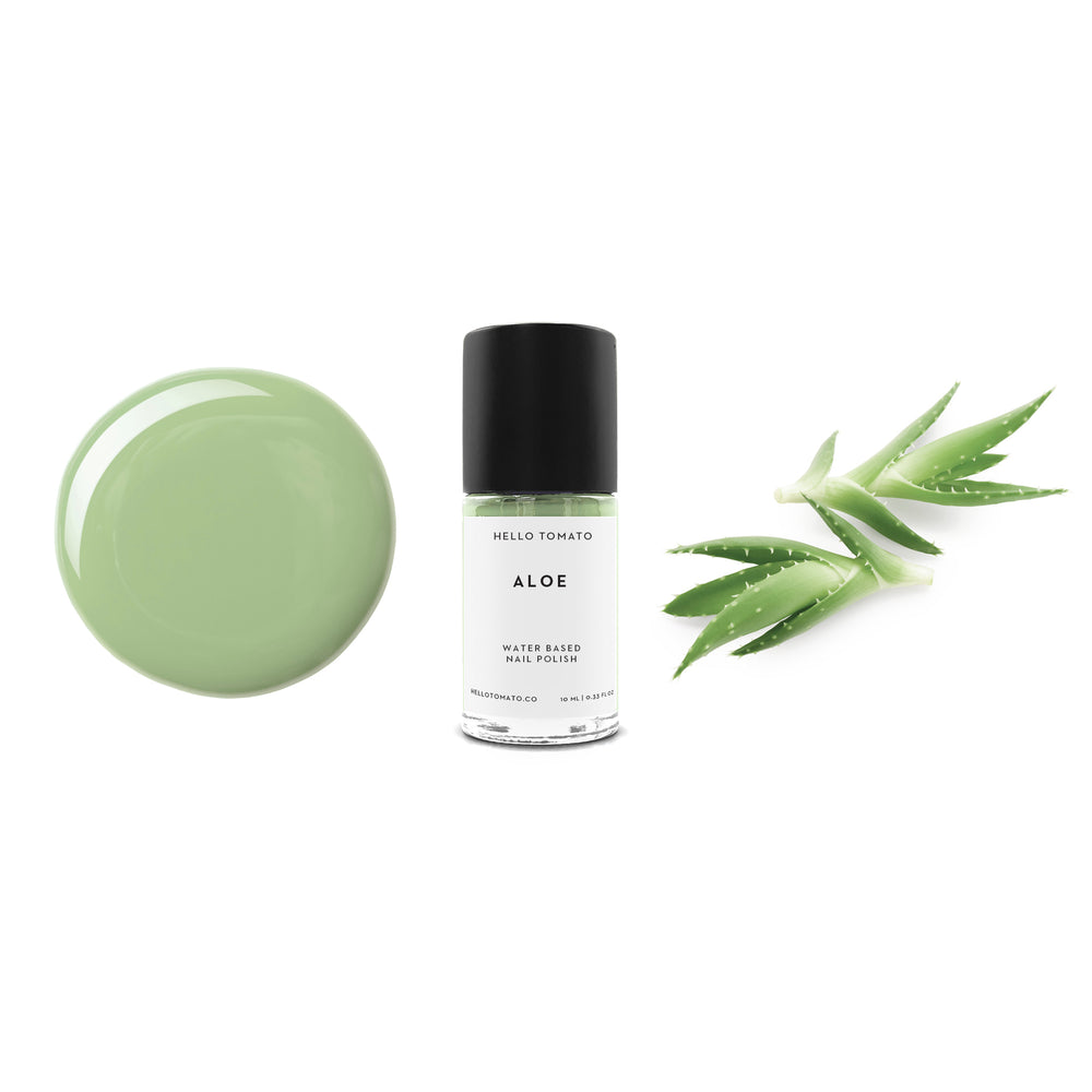 HELLO TOMATO Aloe nail polish in pale light green
