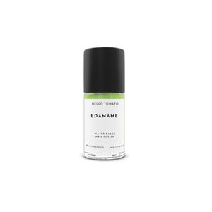 Edamame water-based nail polish bottle with black cap on a white background