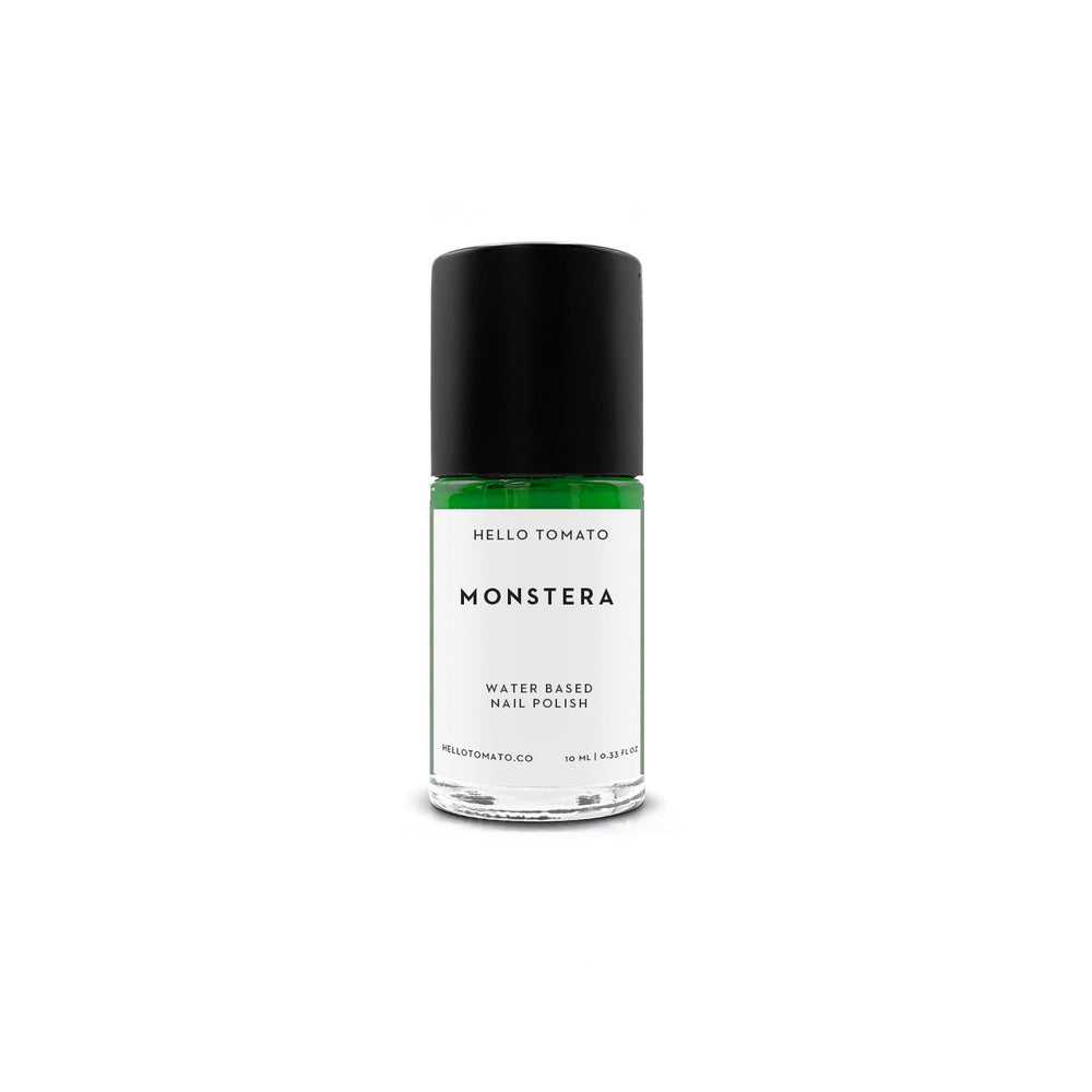 HELLO TOMATO Monstera nail polish, an uplifting green, inspired by one of the most loved home plants.