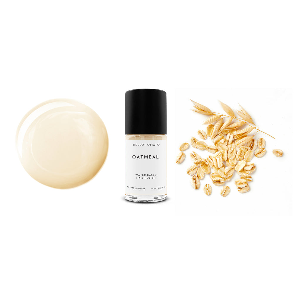 HELLO TOMATO Oatmeal nail polish, a light and creamy one.