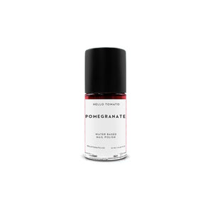 HELLO TOMATO Pomegranate nail polish, a dark vampy red inspired by the gorgeous and juicy winter fruit.