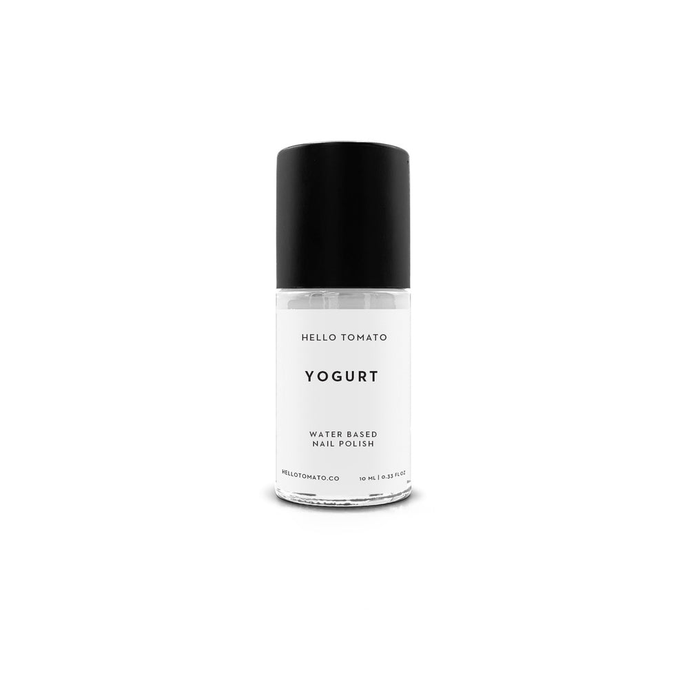 HELLO TOMATO Yogurt nail polish, a classic bold white. 