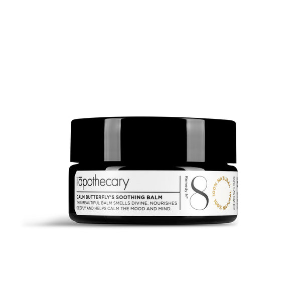 ILAPOTHECARY Calm Butterfly's Soothing Balm with Arnica, Calendula, Lavender, and Rose for a calming, moisturizing experience.