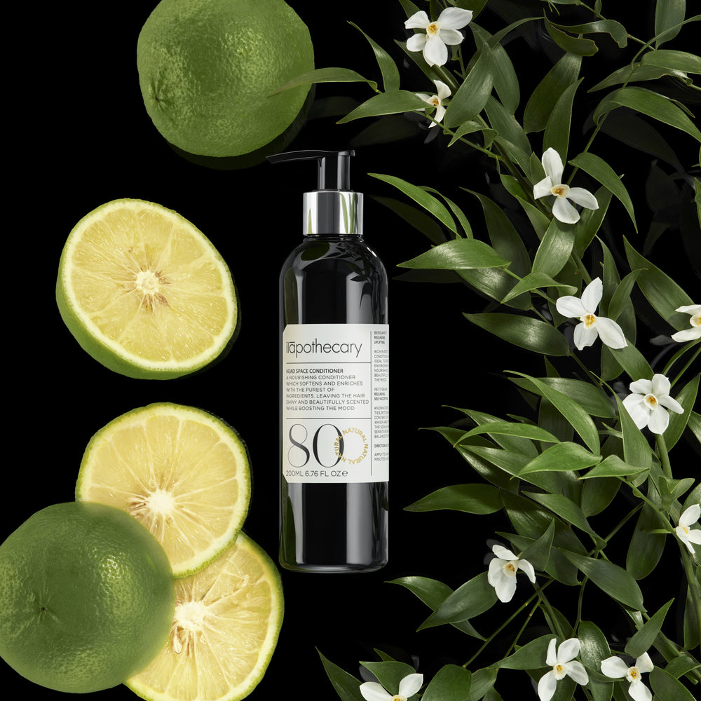 ILAPOTHECARY Head Space Conditioner with petitgrain, bergamot, and patchouli for soft, voluminous hair.