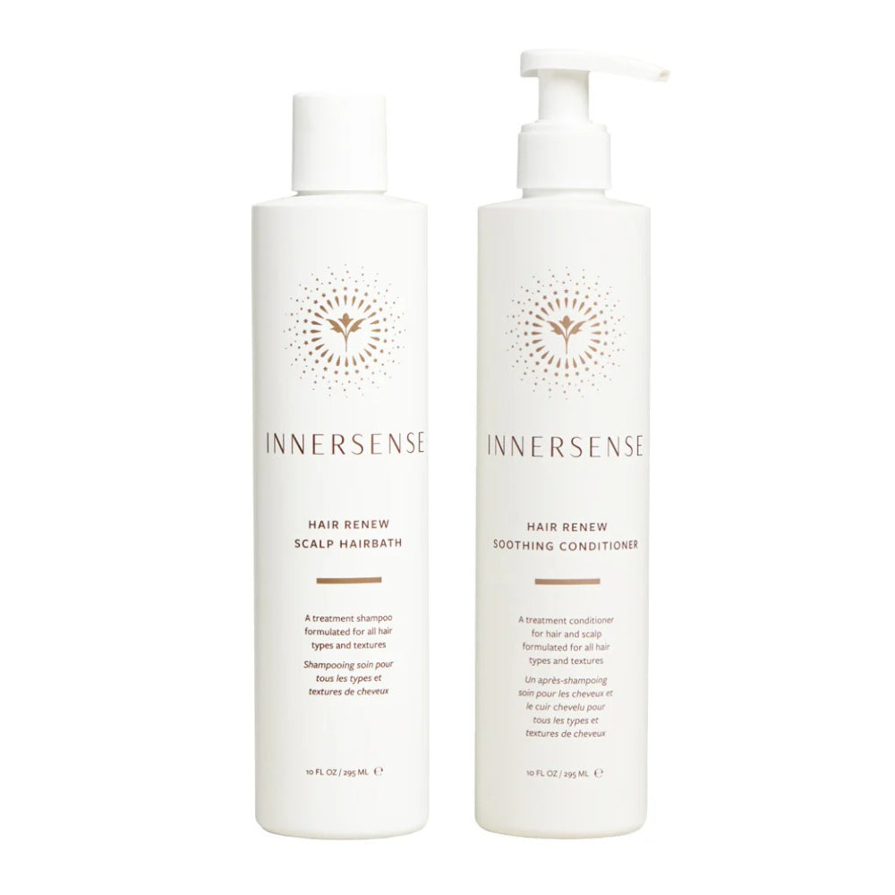 Innersense Hair Renew Scalp Balance Duo with Hairbath and Conditioner for balanced scalp and shiny hair