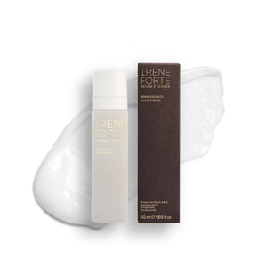 Irene Forte hand cream with packaging on a white background. IRENE FORTE SKINCARE Pomegranate Hand Cream