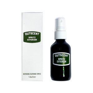 Outscent Spritz Exterior bottle and packaging on a white background