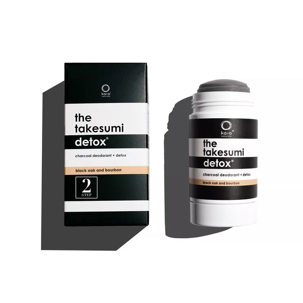 KAIA NATURALS Charcoal Deodorant Black Oak and Bourbon – Aluminum and baking soda-free formula with activated charcoal, aloe vera, and a certified natural fragrance blend.