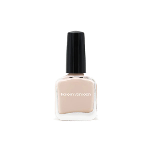 Karolin Van Loon 14 Jardin De Lys – neutral beige nail polish inspired by lilies, vegan, cruelty-free, 12-free, eco-friendly formula with long-lasting glossy finish.