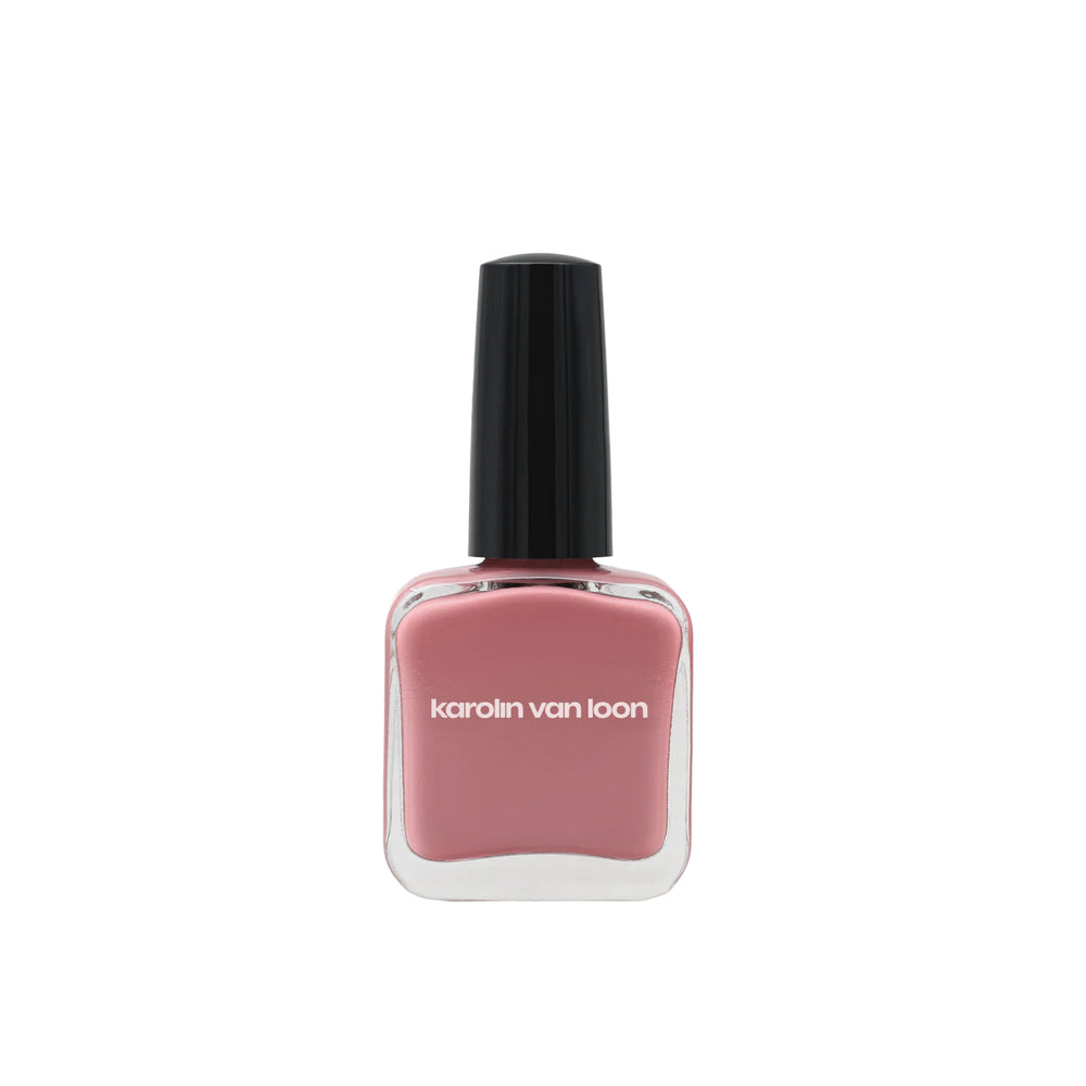 Karolin Van Loon 55 Blush de Satin vegan nail polish in soft satin pink with a luminous pearl finish, made in Belgium.