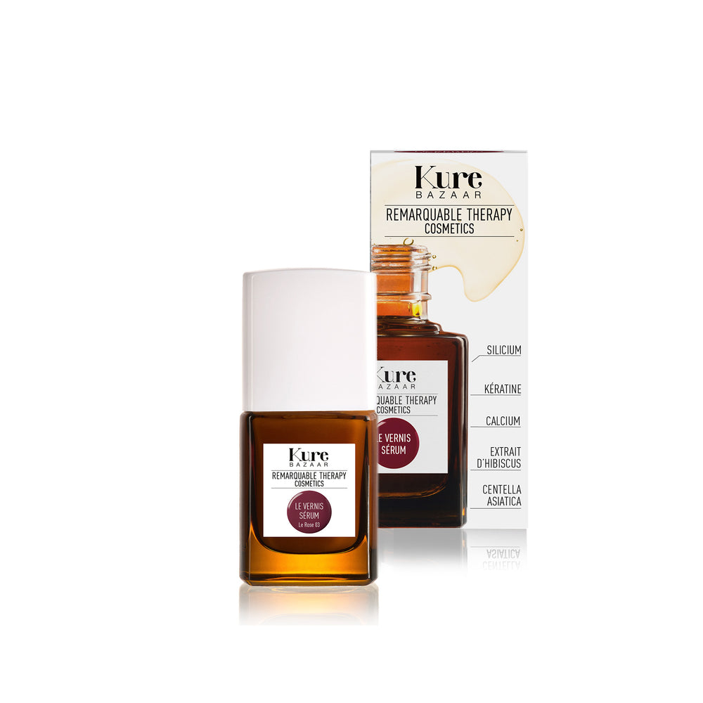 Kure Bazaar Rose Tinted Nail Serum - Le Rose 03 from the Rose Collection, a semi-sheer pink hue offering elegant color and high-performance care for nails.
