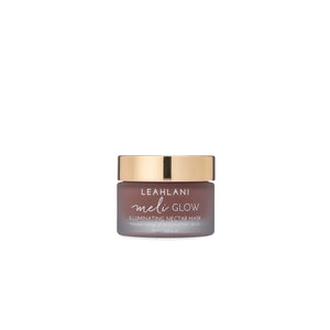 Leahlani Skincare Meli Glow Mask in a jar, creamy tropical fruit-infused mask with honey, hyaluronic acid, and mineral clays for radiant, plump, and hydrated skin.